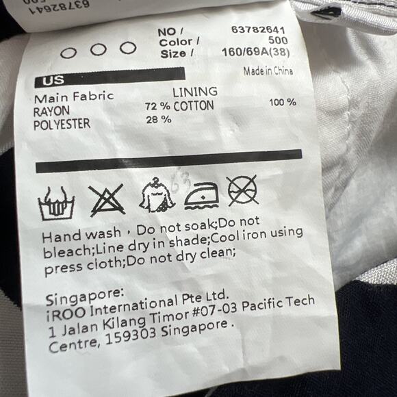 iROO Pants Womens 38 US 6-8 Blue Polka Dot Culottes Cropped Wide Leg Lagenlook - Picture 4 of 12